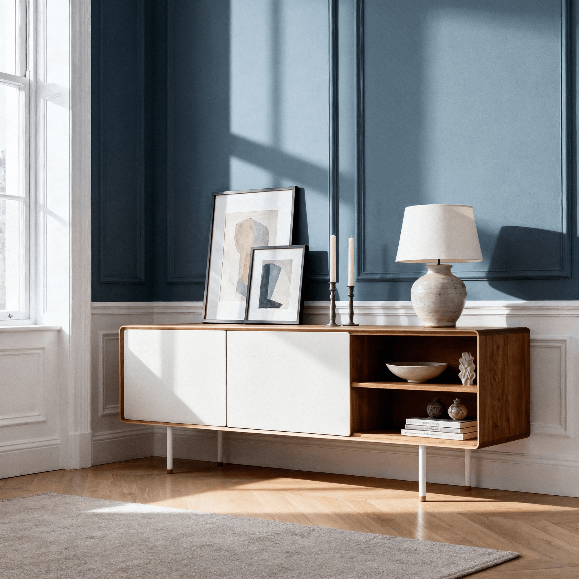 Fina-Sideboard-oak-natural-mushroom-180cm-lifestyle-HomeFurniture-ETUGENE