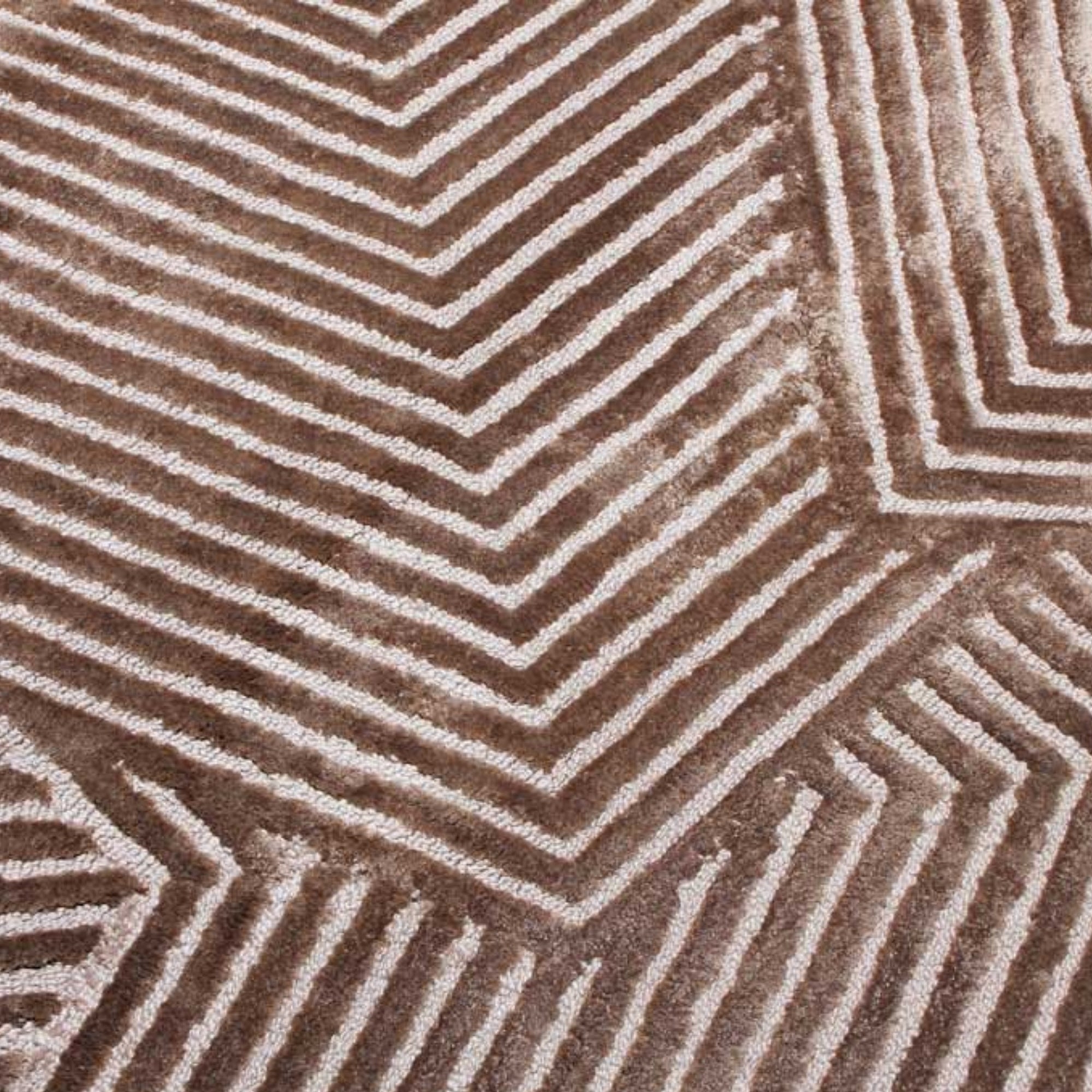 Handmade Wool Rug Tuft Weaving, Sustainable Contemporary Carpet, Beige & Grey, Rectangular Shape, Custom Made On-Demand in Turkiye_ETUGENE_Trace-004-A-Beige-Design