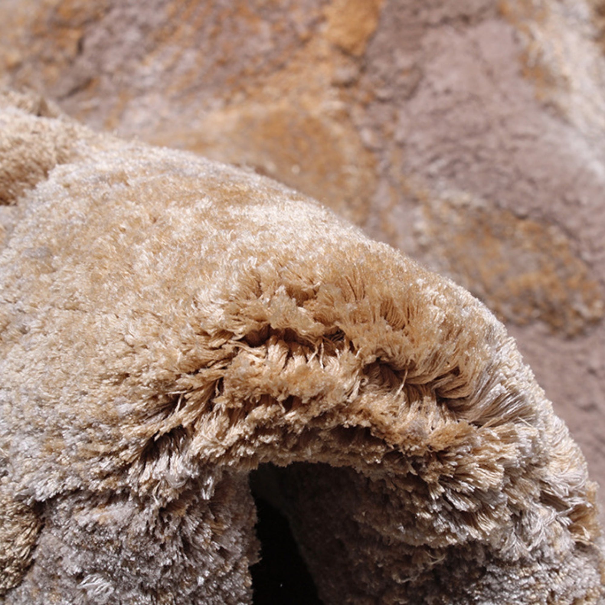 Handmade Wool Rug Tuft Weaving, Sustainable Contemporary Carpet, Beige Rock Shape, Irregular Shape, Custom Made On-Demand in Turkiye_ETUGENE_Rock-001-B-Tuft