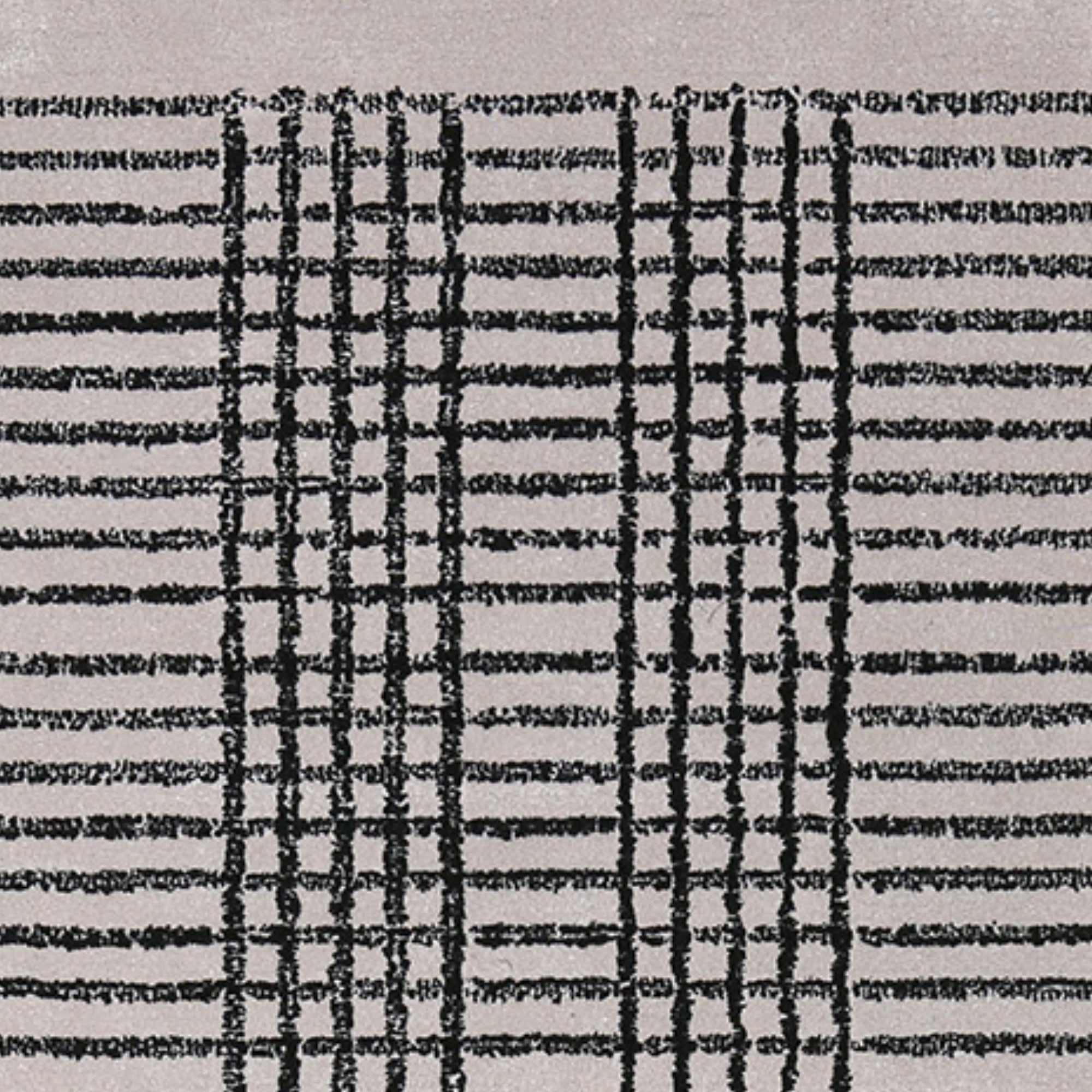 Handmade Wool Rug Tuft Weaving, Sustainable Contemporary Carpet, Black Lines, Irregular Shape, Custom Made On-Demand in Turkiye_ETUGENE_Karre-002-K-D-7-Motifs