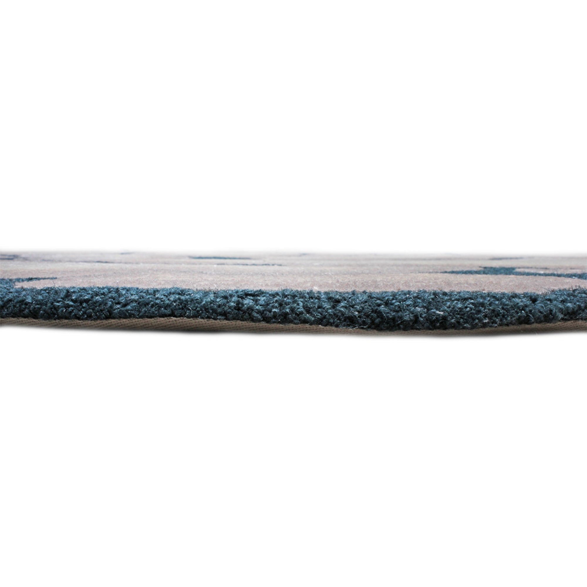 Handmade Wool Rug Tuft Weaving, Sustainable Contemporary Carpet, Blue Fragmented Design, Irregular Shape, Custom Made On-Demand in Turkiye_ETUGENE_Shinny-001-B-Height