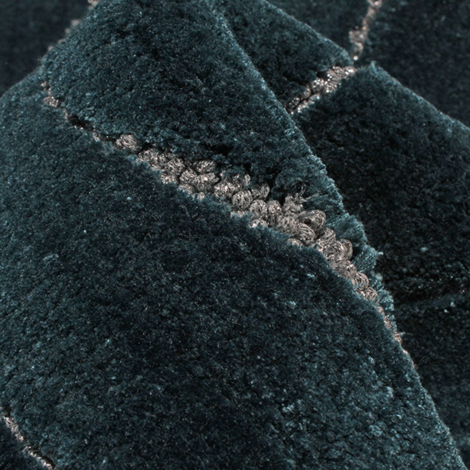 Handmade Wool Rug Tuft Weaving, Sustainable Contemporary Carpet, Blue Wave Design, Rectangular Shape, Custom Made On-Demand in Turkiye_ETUGENE_Shinny-002-J-Tuft