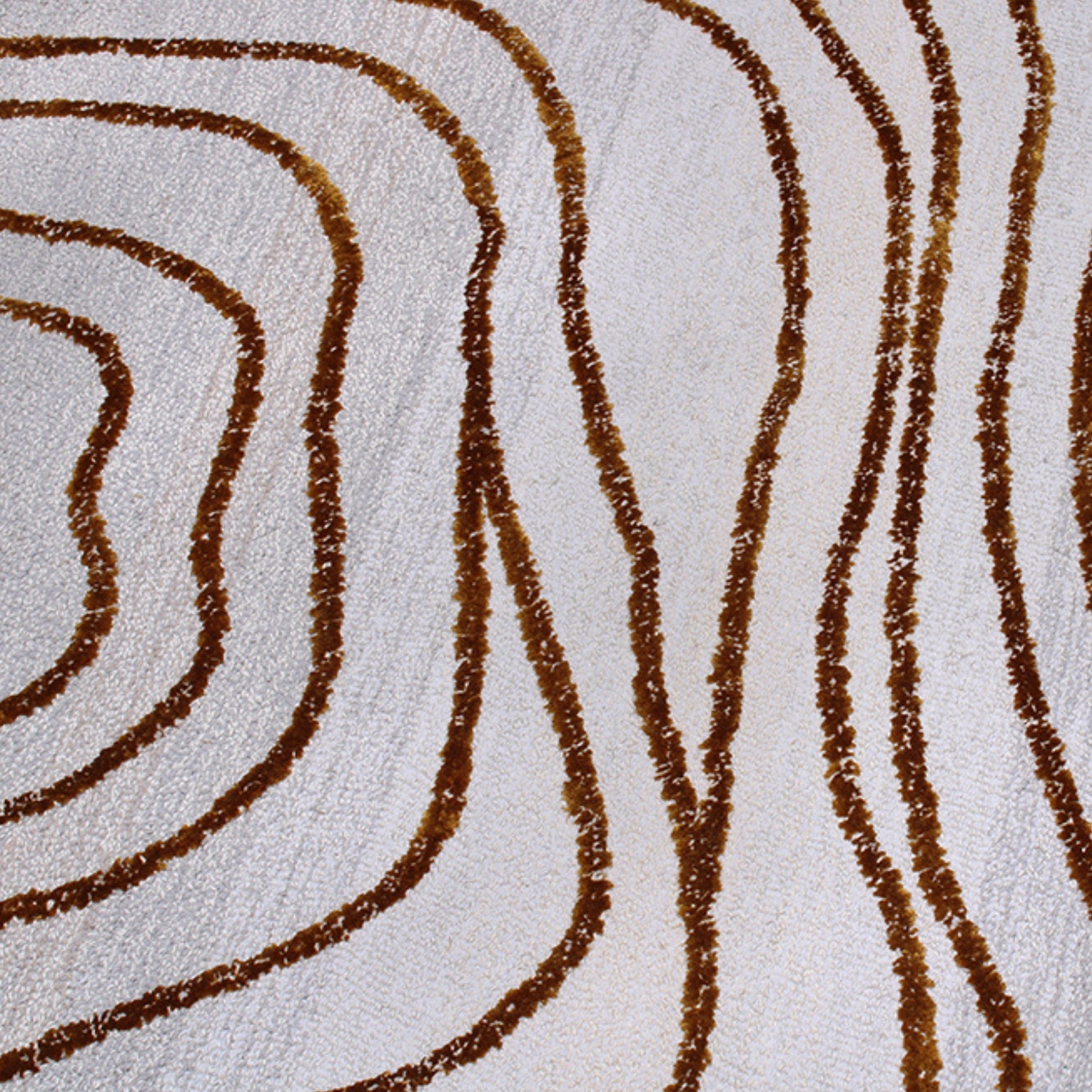 Handmade Wool Rug Tuft Weaving, Sustainable Contemporary Carpet, Bold Gold Rings, Rectangular Shape, Custom Made On-Demand in Turkiye_ETUGENE_Helix-002-F-Motifs