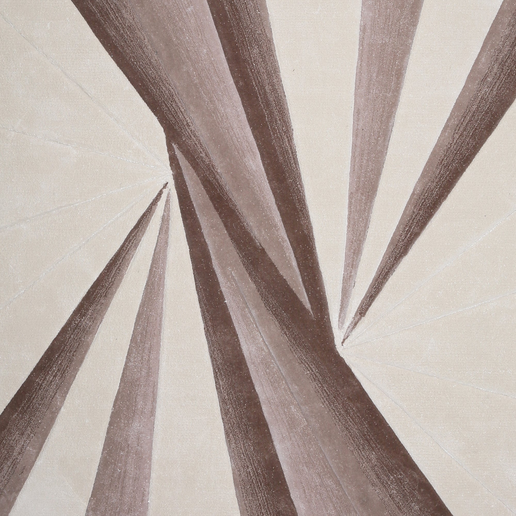 Handmade Wool Rug Tuft Weaving, Sustainable Contemporary Carpet, Brown Pleat Design, Irregular Shape, Custom Made On-Demand in Turkiye_ETUGENE_Pleat-001-B-Design