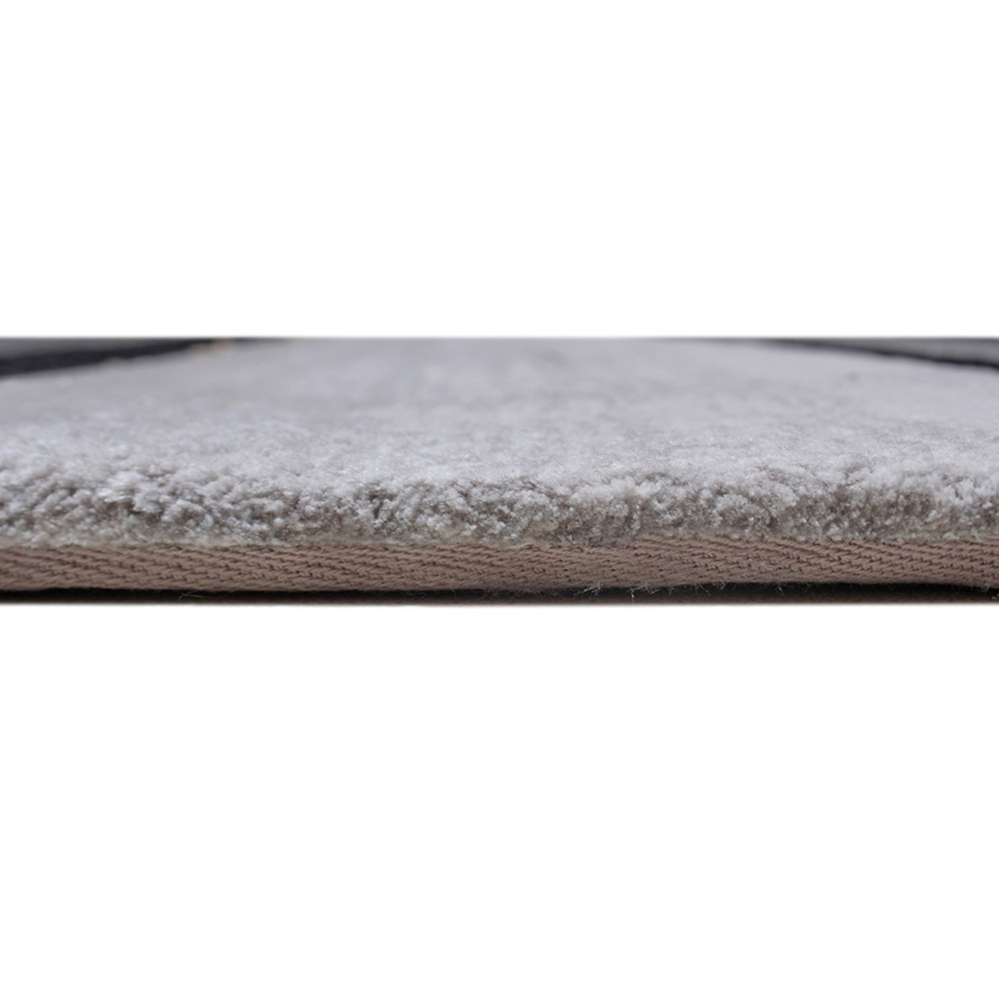 Handmade Wool Rug Tuft Weaving, Sustainable Contemporary Carpet, Grey Pleat Design, Irregular Shape, Custom Made On-Demand in Turkiye_ETUGENE_Pleat-003-A-Height