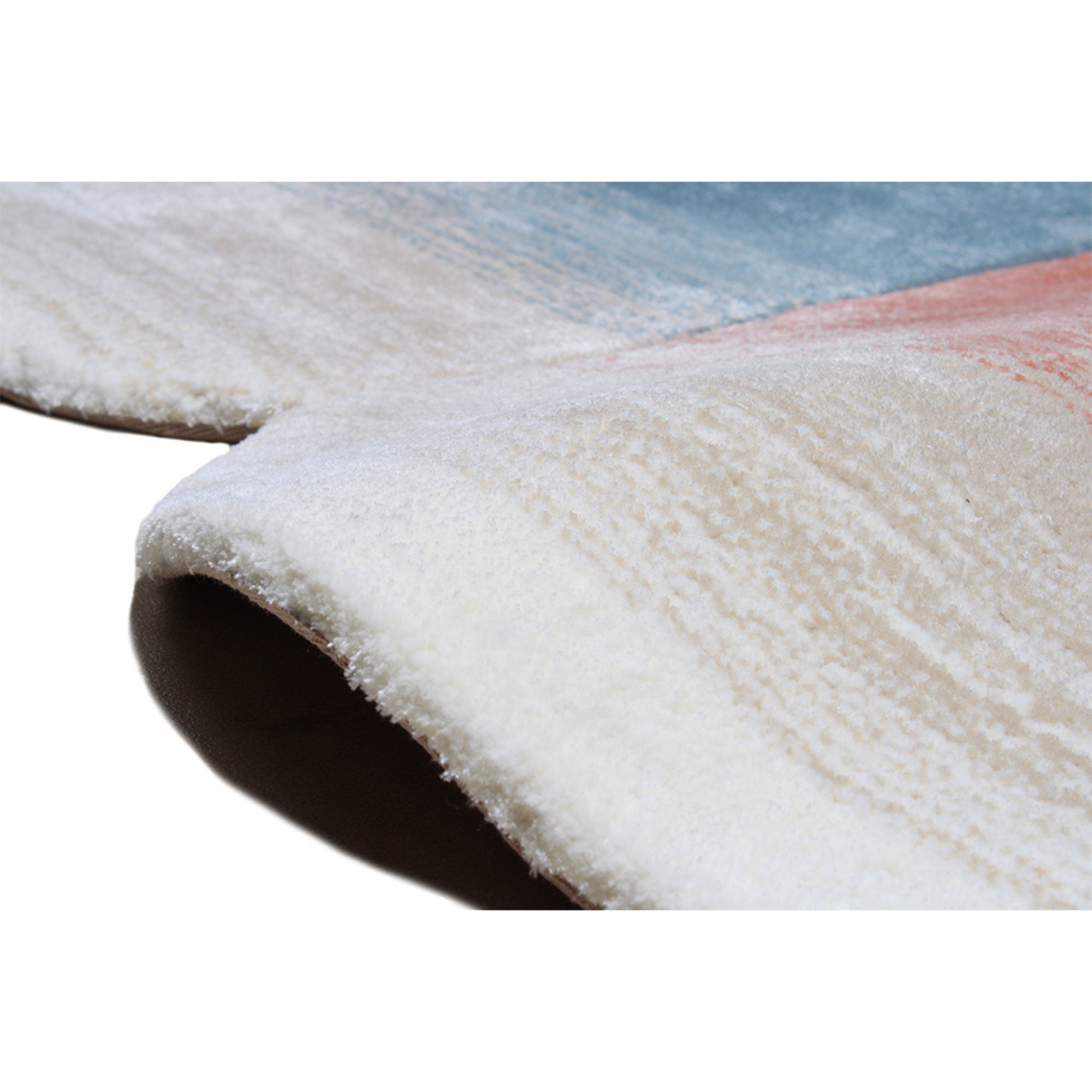 Handmade Wool Rug Tuft Weaving, Sustainable Contemporary Carpet, Marshmallow, Round Shape, Custom Made On-Demand in Turkiye_ETUGENE_Marshmallow-001-M-Border