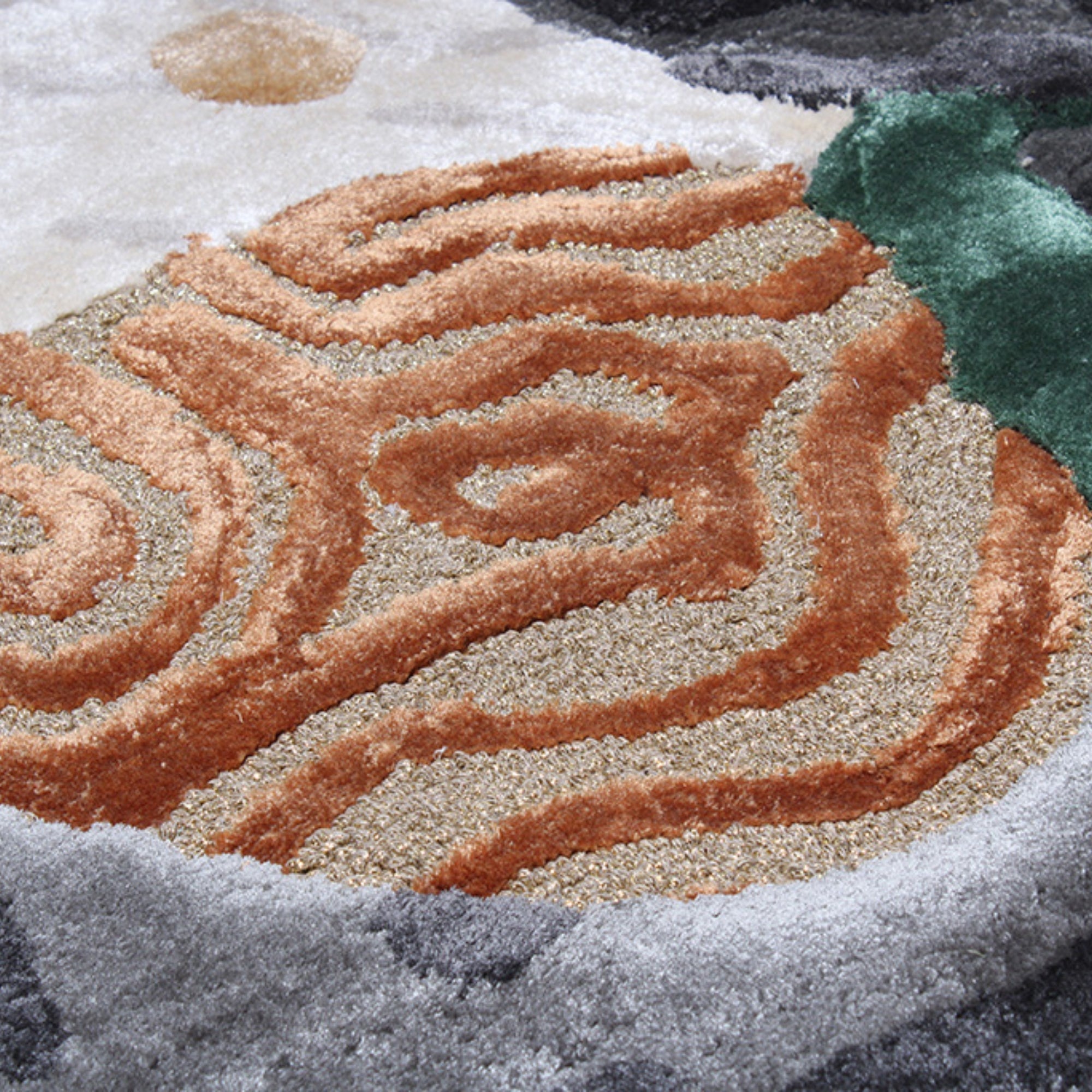 Handmade Wool Rug Tuft Weaving, Sustainable Contemporary Carpet, Pandora Design, Irregular Shape, Custom Made On-Demand in Turkiye_ETUGENE_Pandora-002-GX-Motif