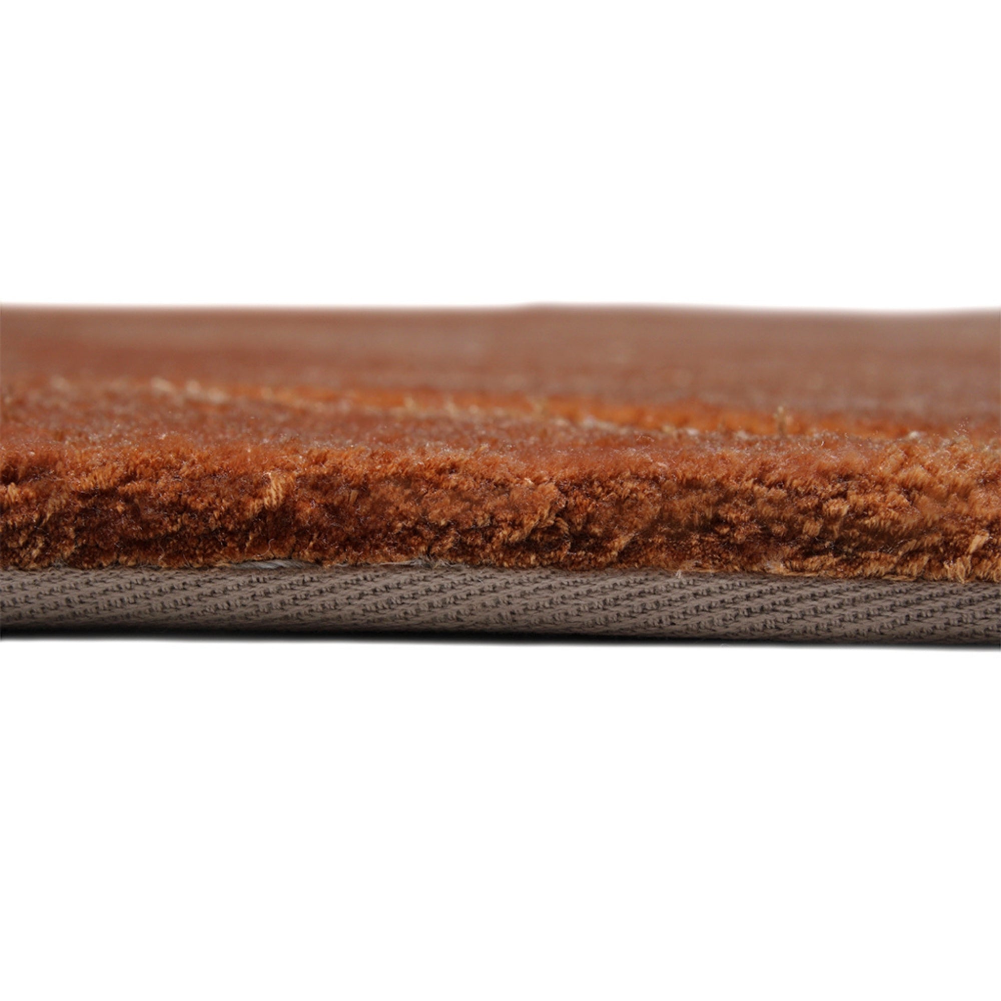 Handmade Wool Rug Tuft Weaving, Sustainable Contemporary Carpet, Shinny Curve Orange Design, Rectangular Shape, Custom Made On-Demand in Turkiye_ETUGENE_Shinny-004-E-Height