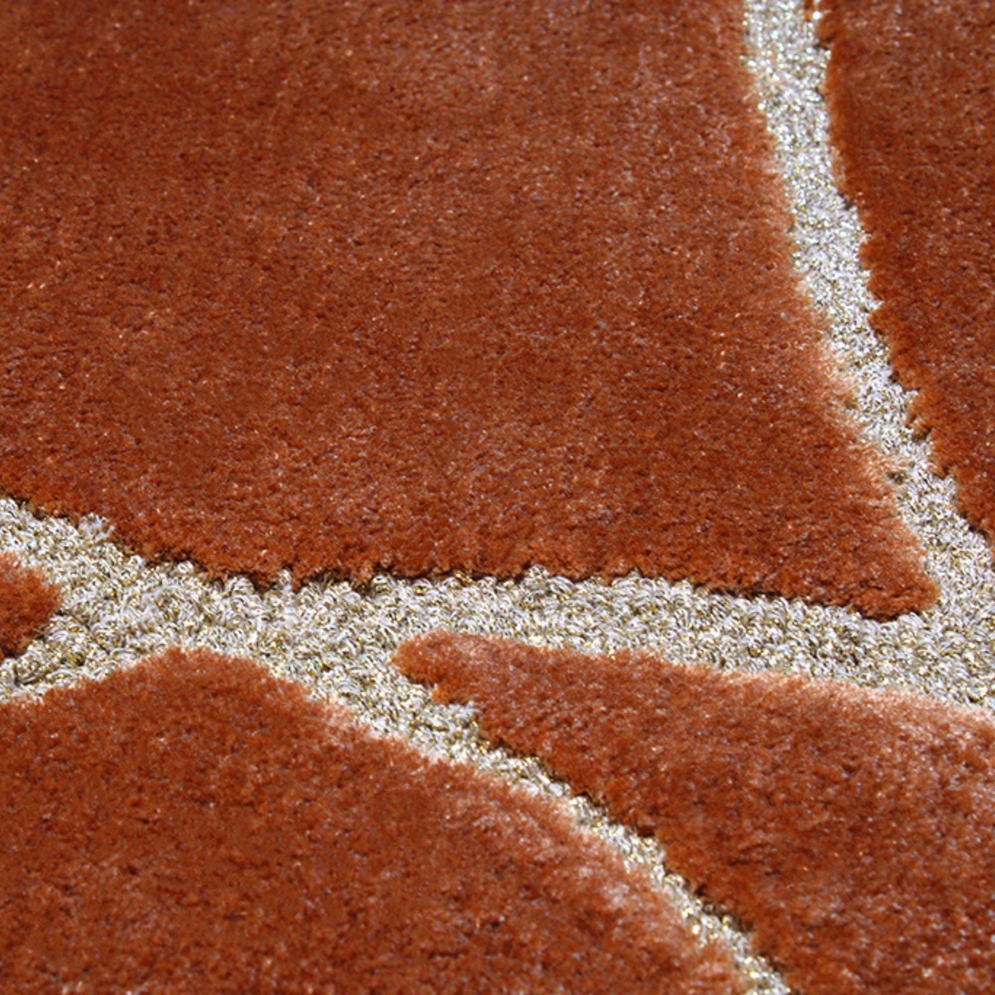 Handmade Wool Rug Tuft Weaving, Sustainable Contemporary Carpet, Shinny Curve Orange Design, Rectangular Shape, Custom Made On-Demand in Turkiye_ETUGENE_Shinny-004-E-Motifs