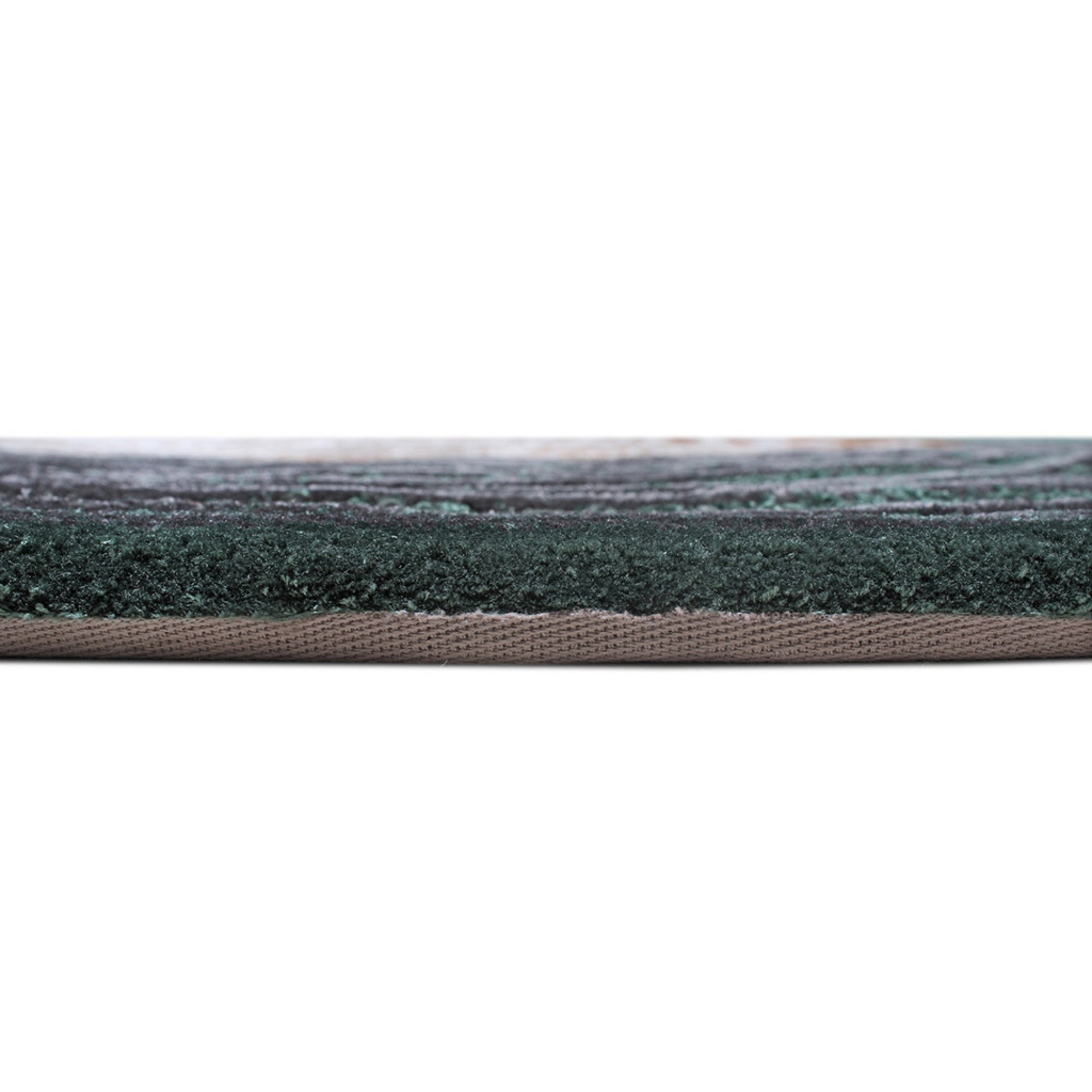 Handmade Wool Rug Tuft Weaving, Sustainable Contemporary Carpet, Three Rings, Round Shape, Custom Made On-Demand in Turkiye_ETUGENE_Helix-004-GX-Height