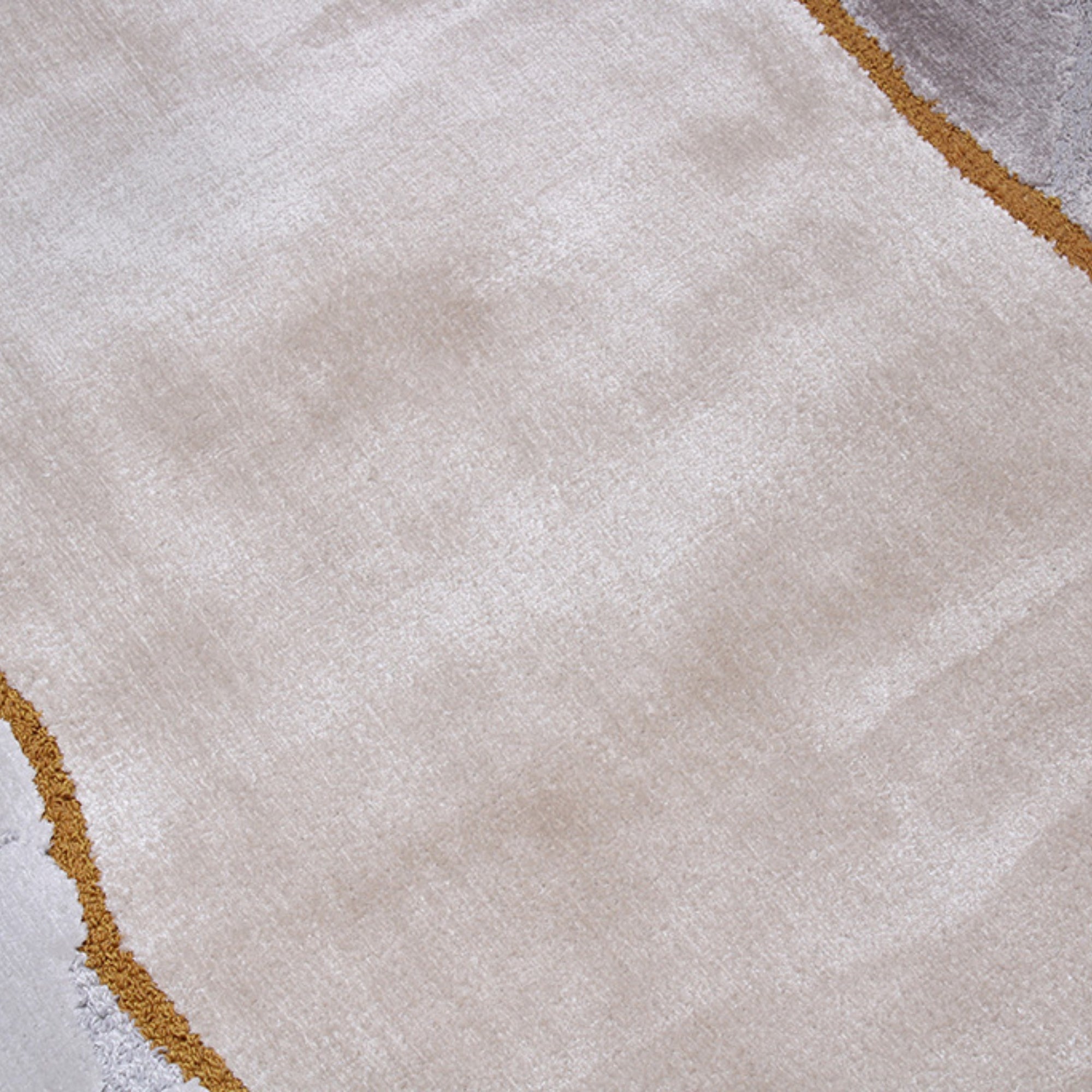 Handmade Wool Rug Tuft Weaving, Sustainable Contemporary Carpet, Three Shades Minimalist Design, Oval Shape, Custom Made On-Demand in Turkiye_ETUGENE_Ovoid-004-F-Motifs