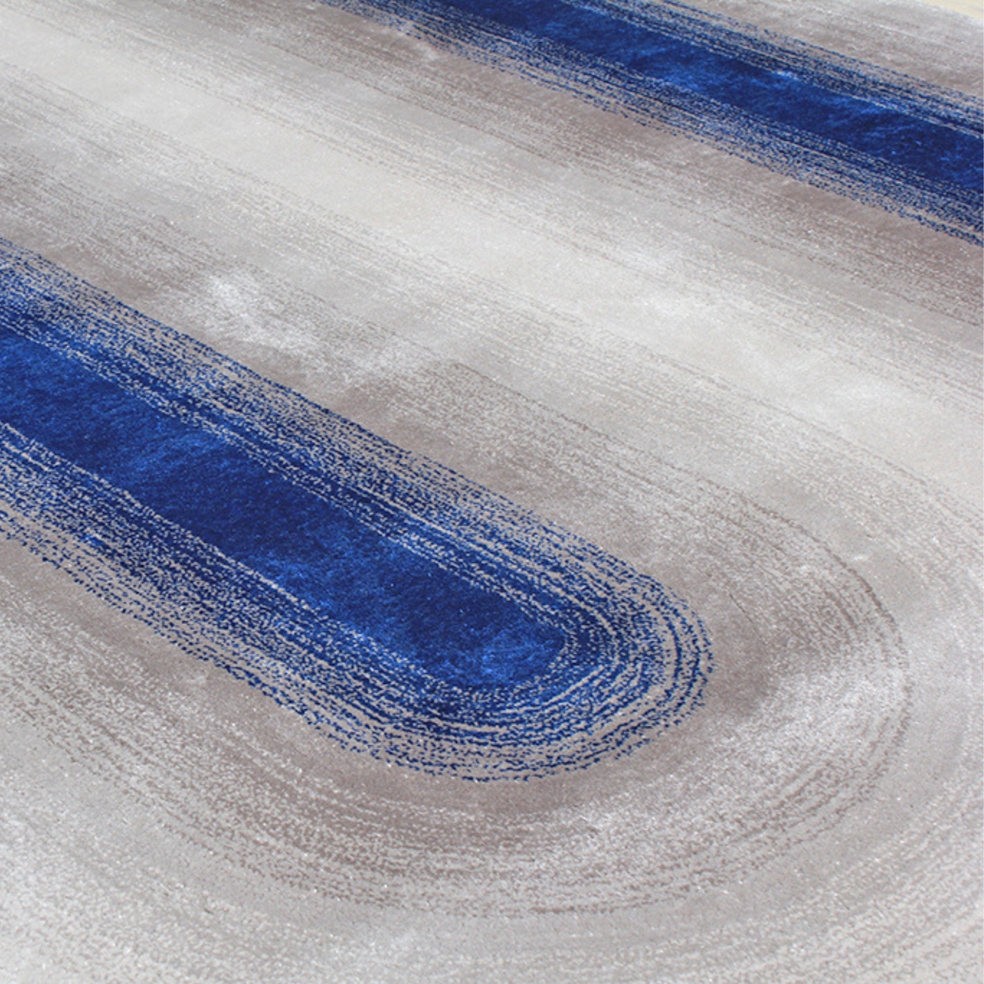 Handmade Wool Rug Tuft Weaving, Sustainable Contemporary Carpet, Two Interlocking Oval Shapes, Irregular Shape, Custom Made On-Demand in Turkiye_ETUGENE_Geo-005-J-Motifs