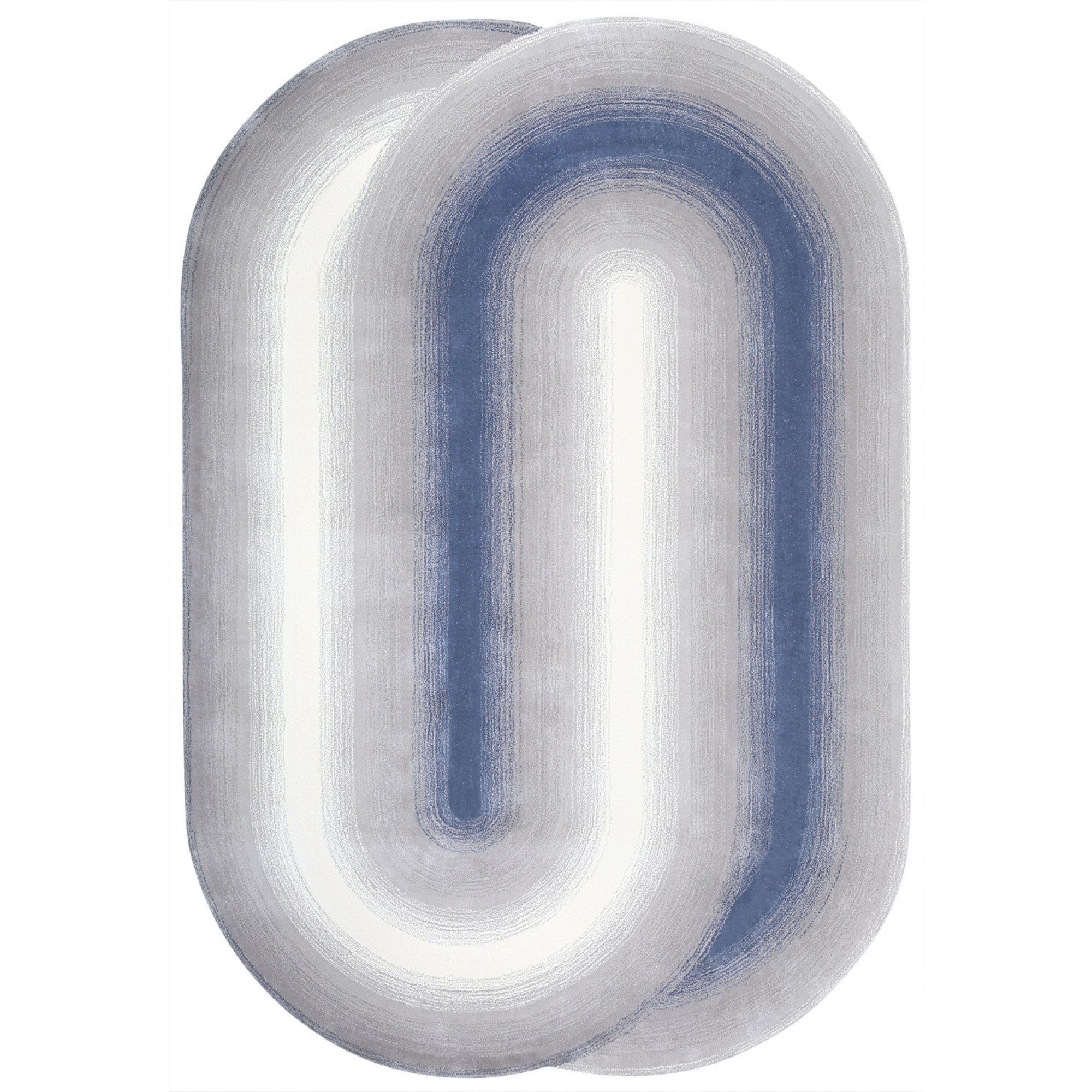 Handmade Wool Rug Tuft Weaving, Sustainable Contemporary Carpet, Two Interlocking Oval Shapes, Irregular Shape, Custom Made On-Demand in Turkiye_ETUGENE_Geo-005-VX