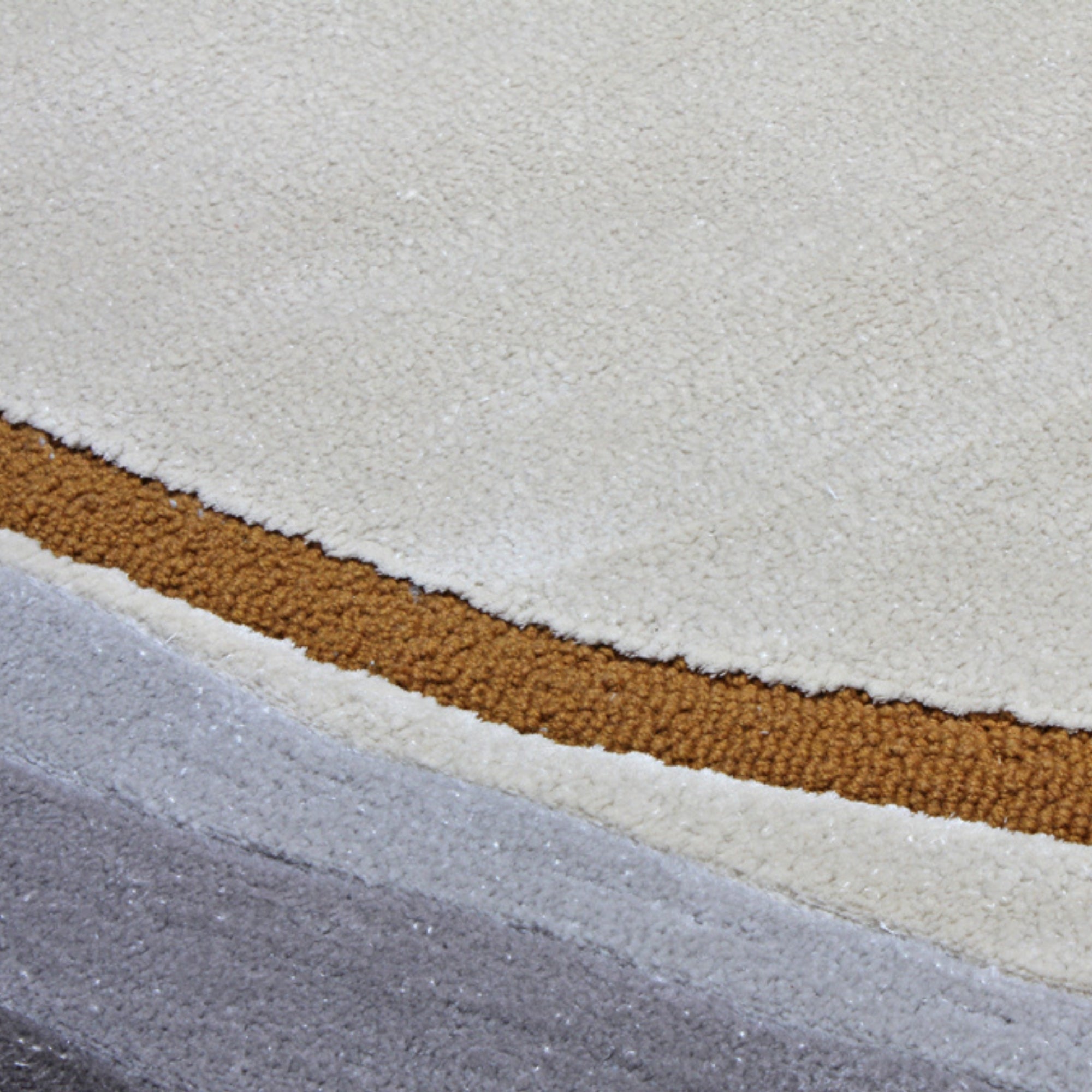 Handmade Wool Rug Tuft Weaving, Sustainable Contemporary Carpet, Yellow Minimalist Design, Oval Shape, Custom Made On-Demand in Turkiye_ETUGENE_Ovoid-001-F-Motifs