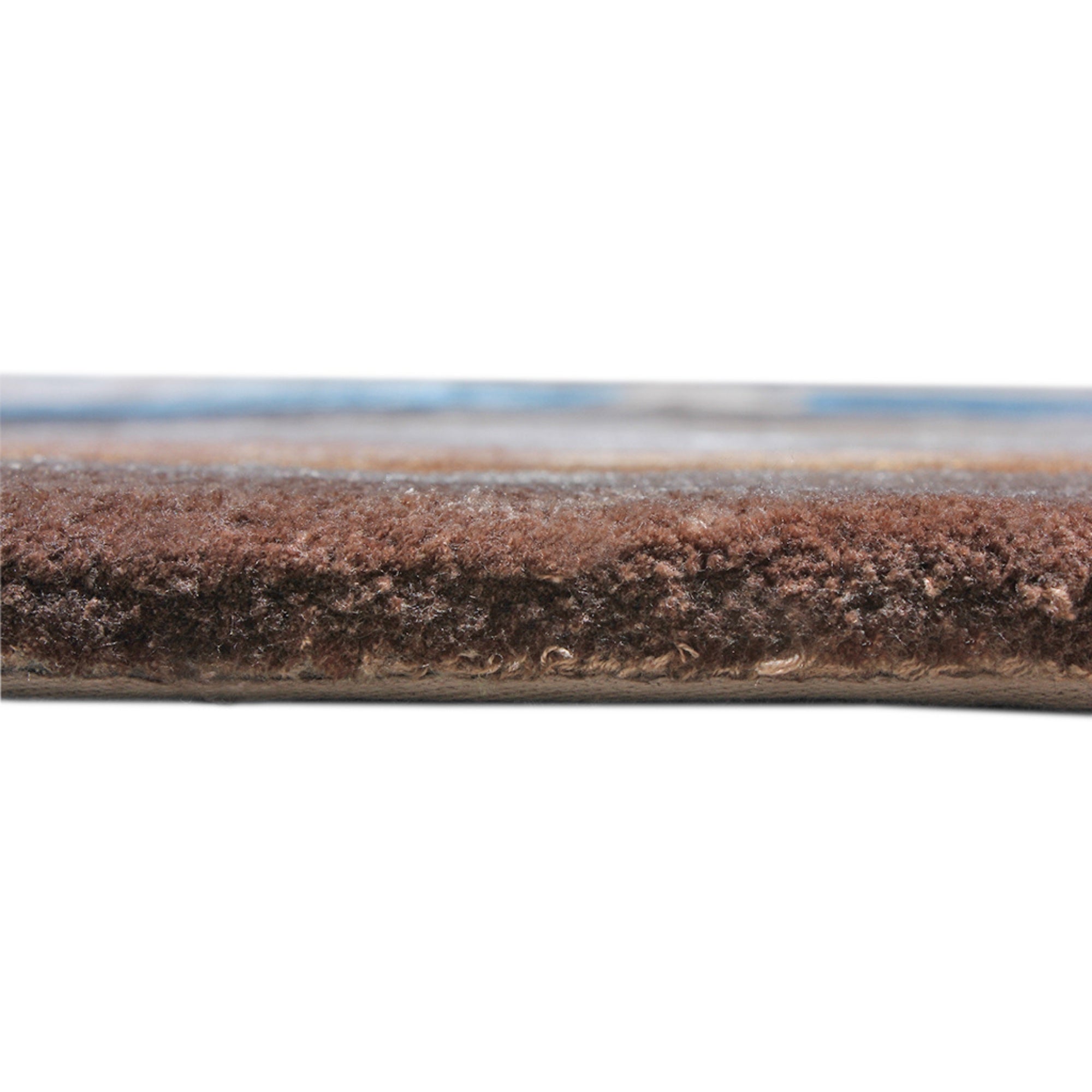 Handmade Wool Rug Tuft Weaving, Sustainable Contemporary Design Carpet, Beige, Brown, Orange, Blue Circles, Irregular Shape, Custom Made On-Demand in Turkiye_ETUGENE_Circle-002-N-Height