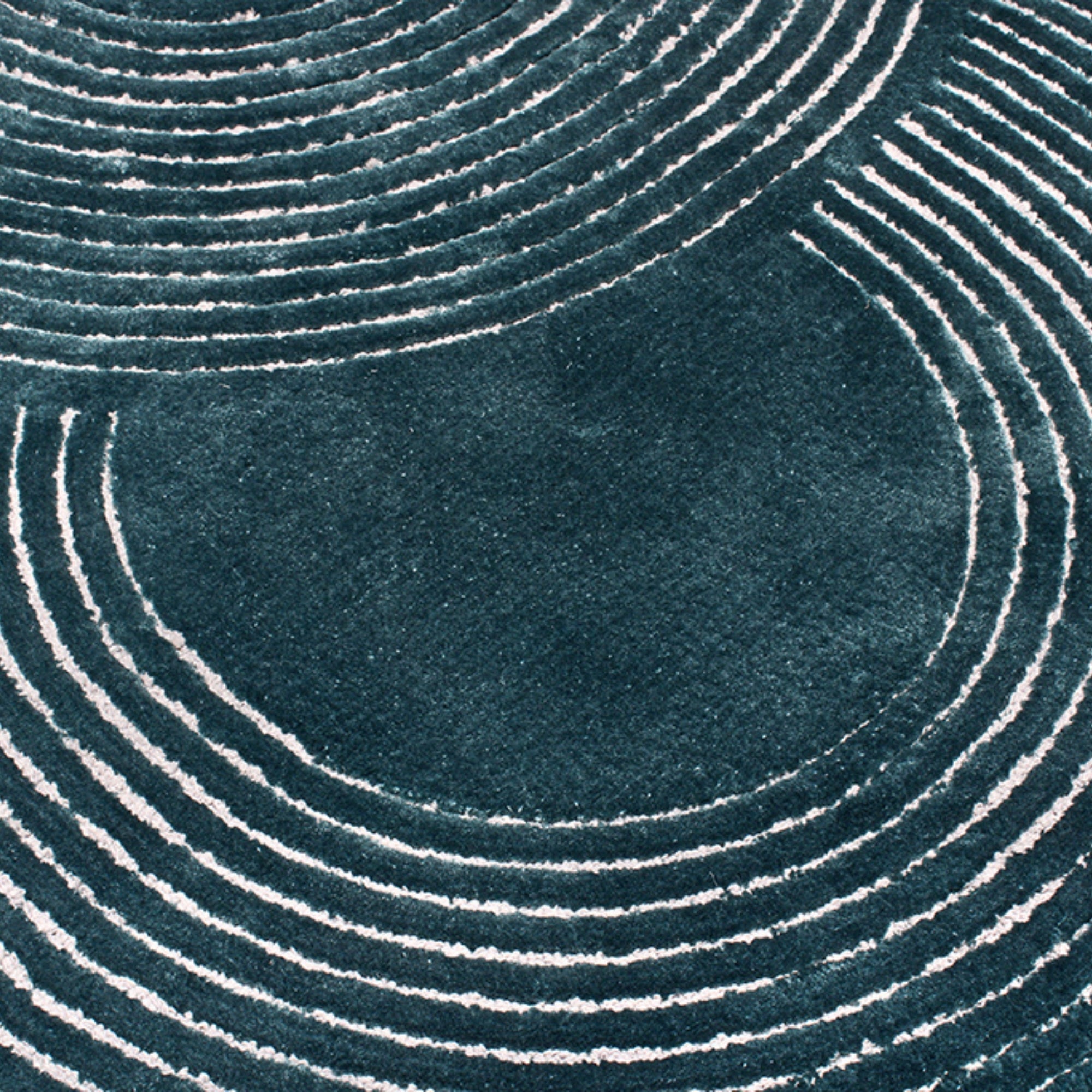 Handmade Wool Rug Tuft Weaving, Sustainable Contemporary Design Carpet, Blue Circles, Irregular Shape, Custom Made On-Demand in Turkiye_ETUGENE_Trace-006-J-Motifs