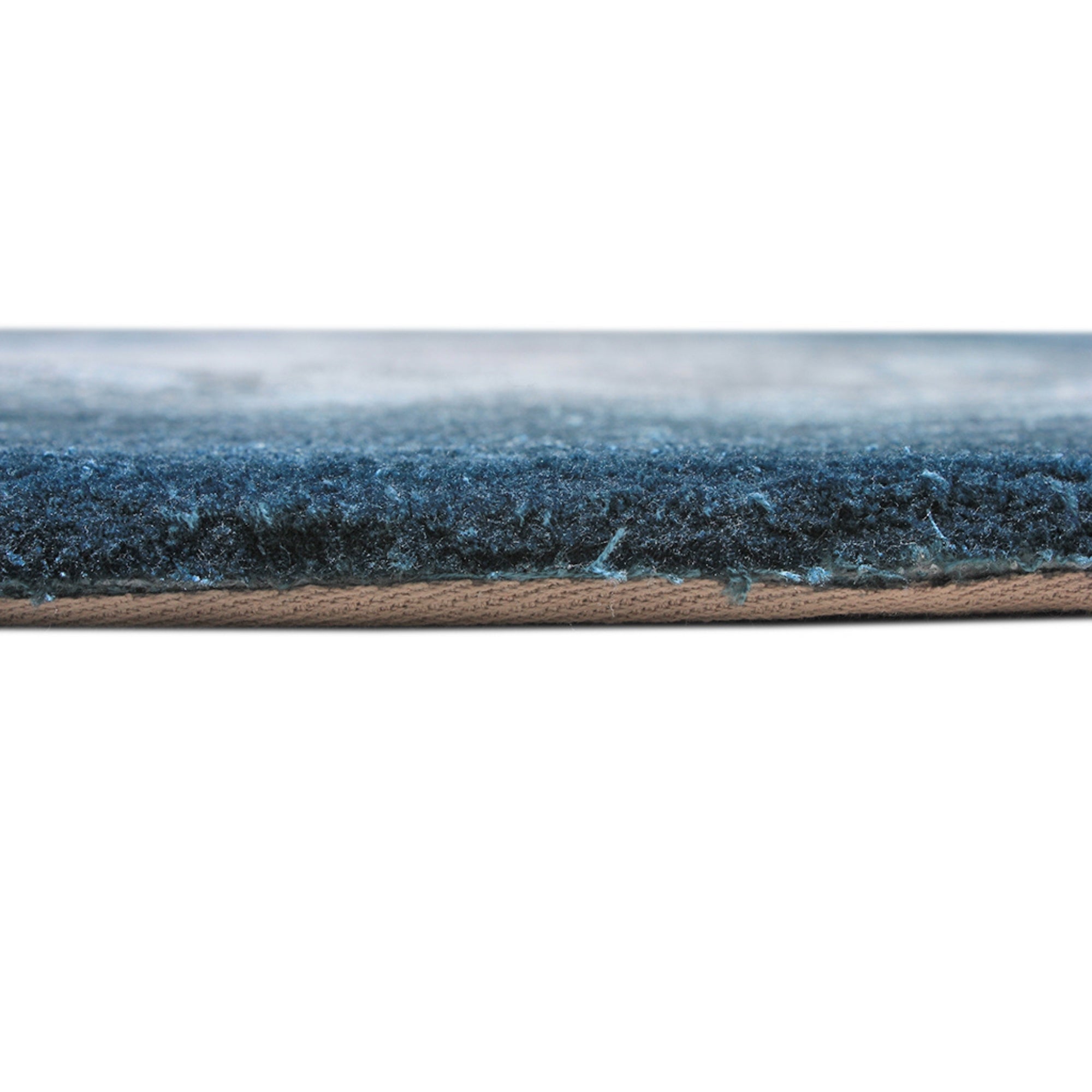 Handmade Wool Rug Tuft Weaving, Sustainable Contemporary Design Carpet, Blue Rounded Shapes, Irregular Shape, Custom Made On-Demand in Turkiye_ETUGENE_Geo-007-J-Height