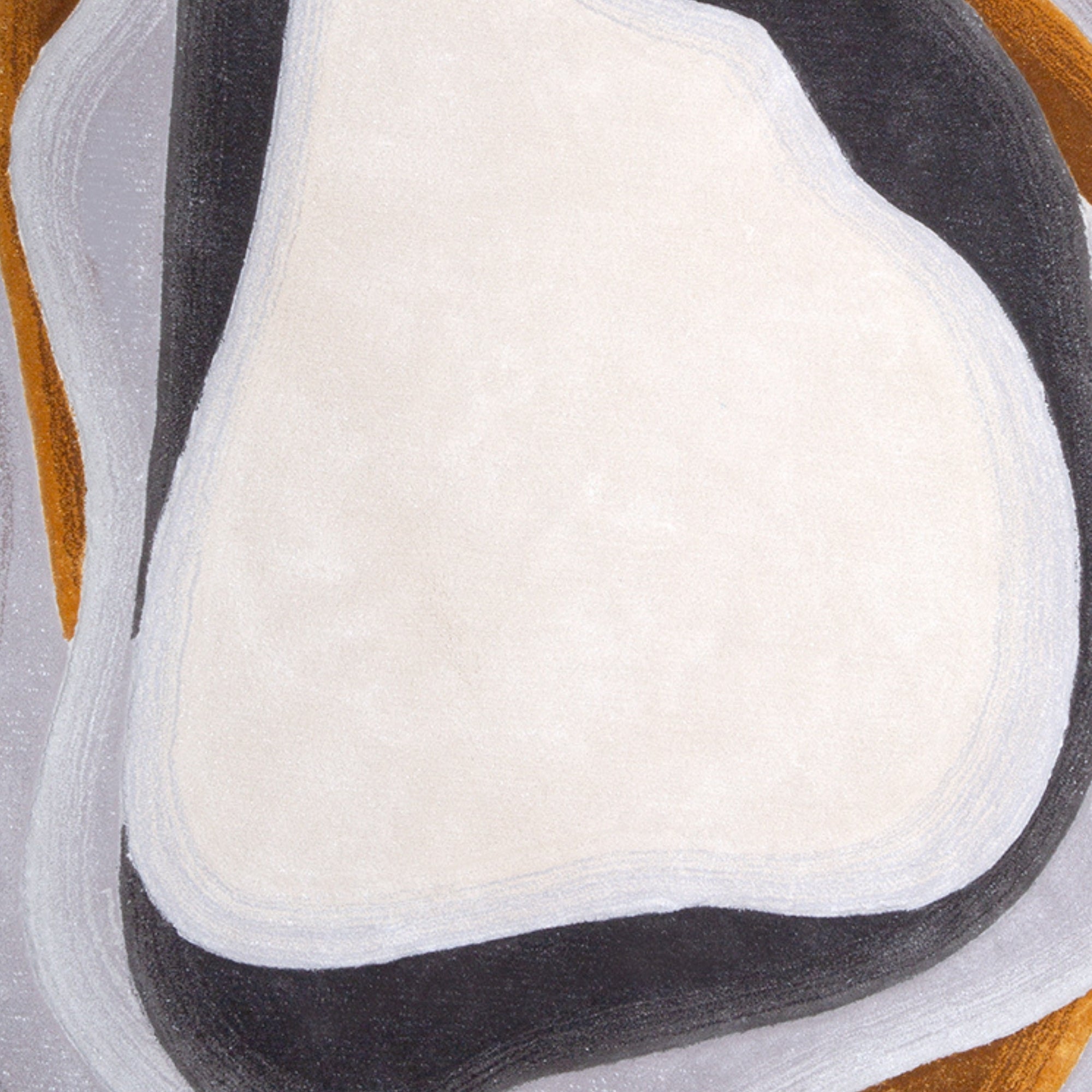 Handmade Wool Rug Tuft Weaving, Sustainable Contemporary Design Carpet, Layered Round Shapes, Irregular Shape, Custom Made On-Demand in Turkiye_ETUGENE_Lava-001-F-Design