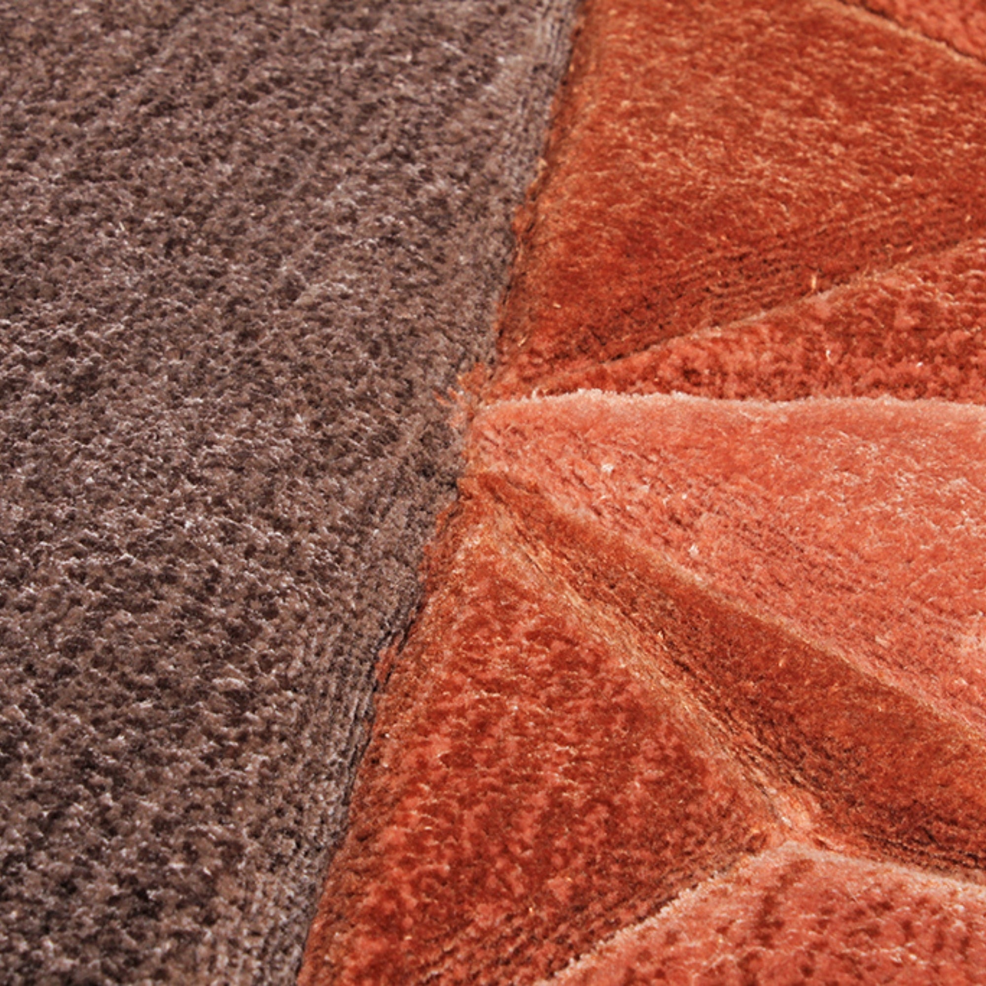 Handmade Wool Rug Tuft Weaving, Sustainable Contemporary Design Carpet, Luxury Triangles, Irregular Shape, Custom Made On-Demand in Turkiye_ETUGENE_Triple-003-K-Motifs