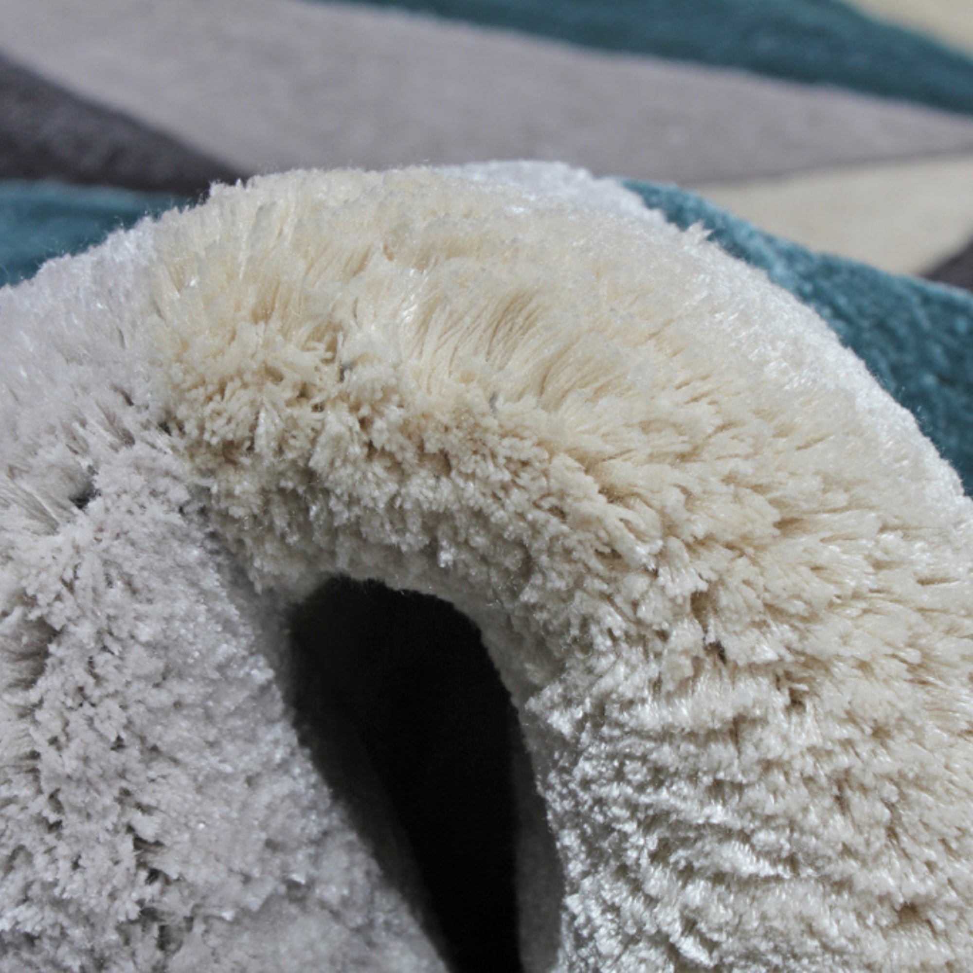 Handmade Wool Rug Tuft Weaving, Sustainable Contemporary Design Carpet, Luxury Triangles, Irregular Shape, Custom Made On-Demand in Turkiye_ETUGENE_Triple-004-J-Tuft