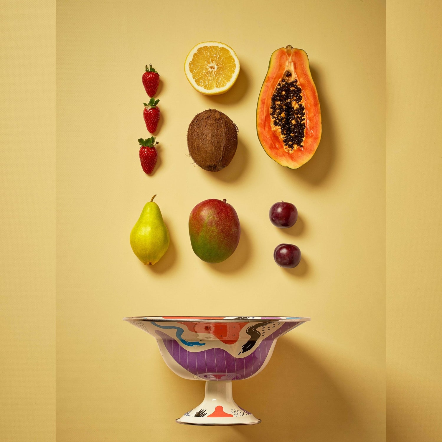 Art_Deco_Footed_Big_Fruit_Plate_Enameled_Steel_Handmade_Sustainable_30cm-FB15000-ETUGENE