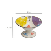 Art_Deco_Footed_Small_Fruit_Plate_Enameled_Steel_Handmade_Sustainable_20cm-FB15200-ETUGENE