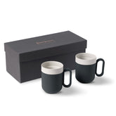 Capsule-Small-Mug-Set-Of-2-Black-Ivory-Porcelain-Handmade-ETUGENE
