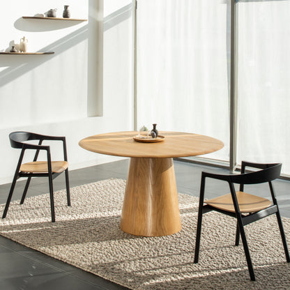 Dining-Table-Mushroom-Wood-Round-Table-126cm-for-4-6Persons-Muna-Chairs-HomeFurniture-ETUGENE