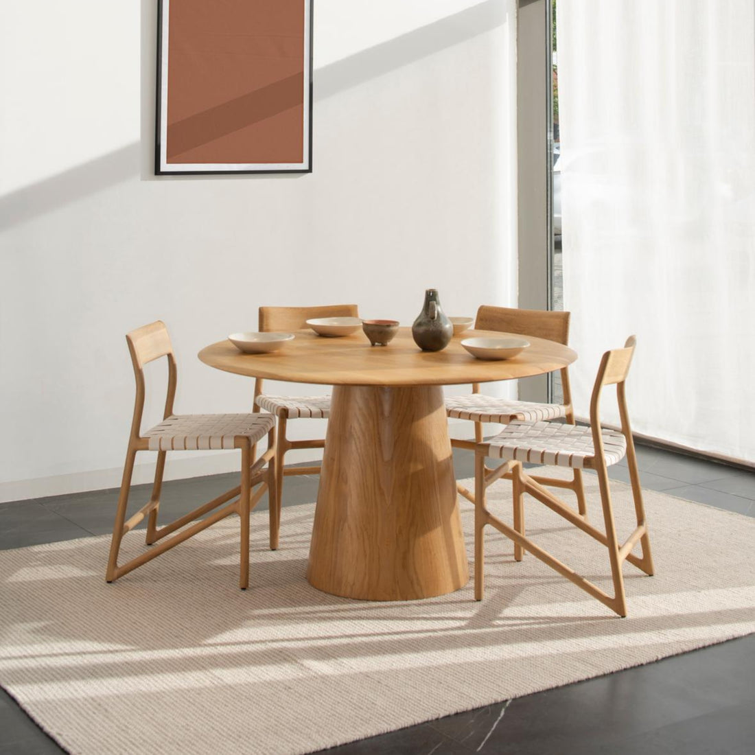 Dining-Table-Mushroom-Wood-Round-Table-126cm-for-4-6Persons-fawn-chairs-HomeFurniture-ETUGENE