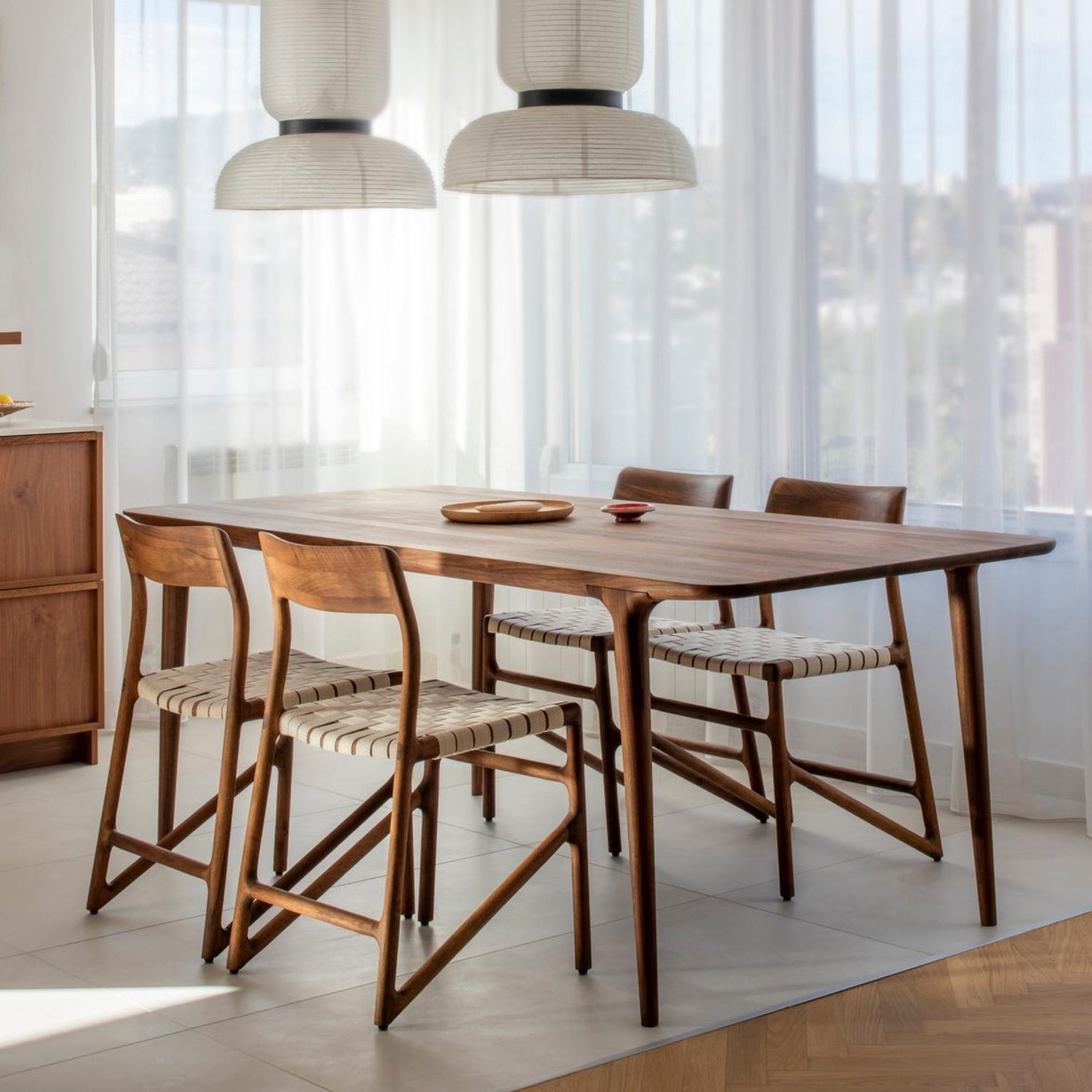 Fawn-Chair-Walnut-White-Herringbone-Webbing-Table-DiningRoom-HomeFurniture-ETUGENE