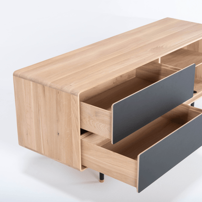 Fina-Sideboard-oak-natural-nero-150cm-drawers-HomeFurniture-ETUGENE