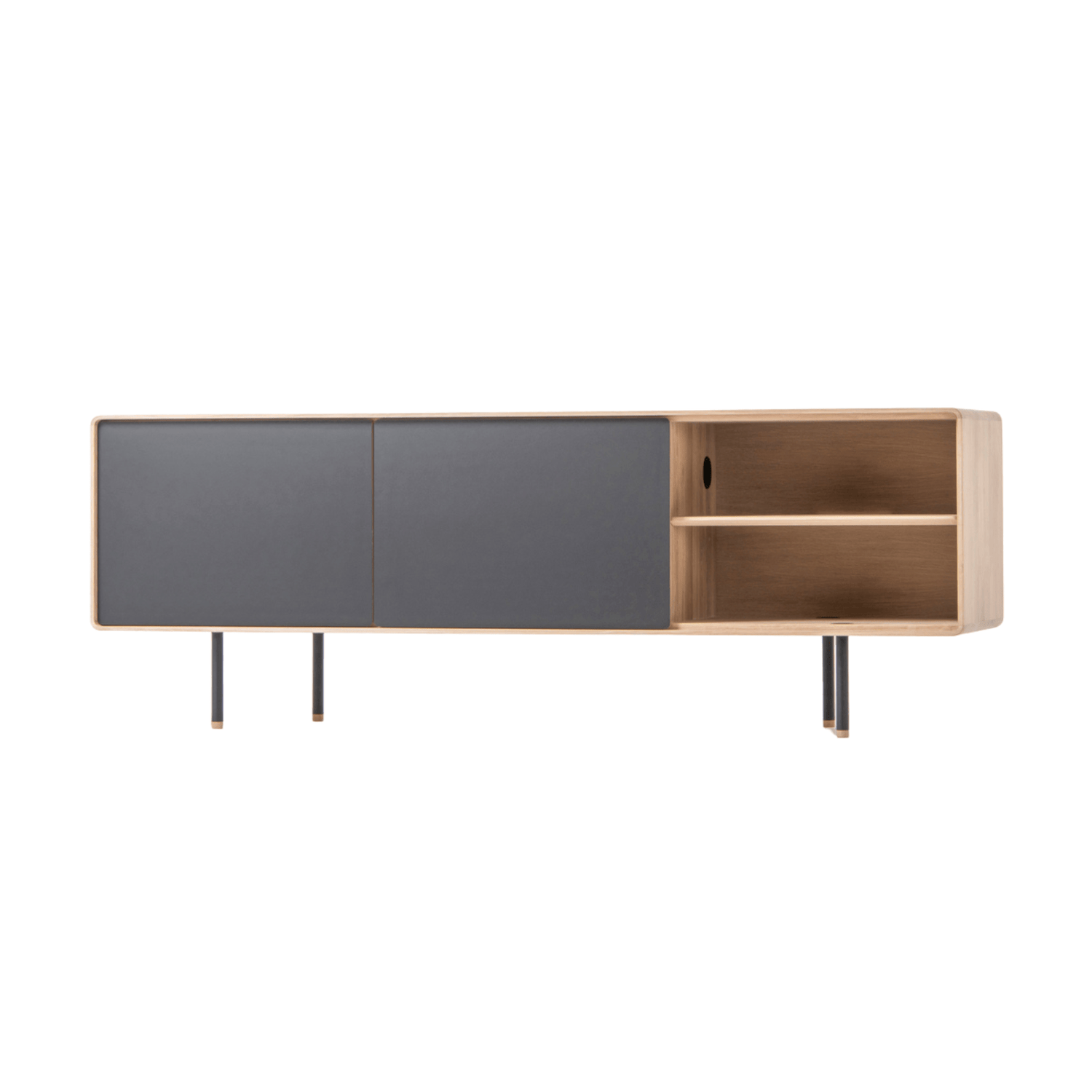 Fina-Sideboard-oak-natural-nero-180cm-HomeFurniture-ETUGENE