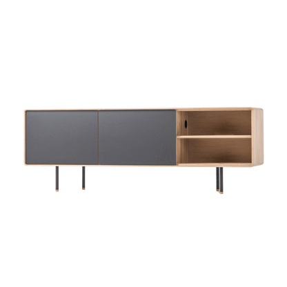 Fina-Sideboard-oak-natural-nero-180cm-HomeFurniture-ETUGENE