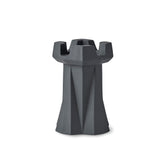 Handmade-Chess-Rook-Candle-Holder-Black-Porcelain-Sustainable-18cm-Candle-ETUGENE