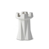 Handmade-Chess-Rook-Candle-Holder-Ivory-Porcelain-Sustainable-18cm-ETUGENE