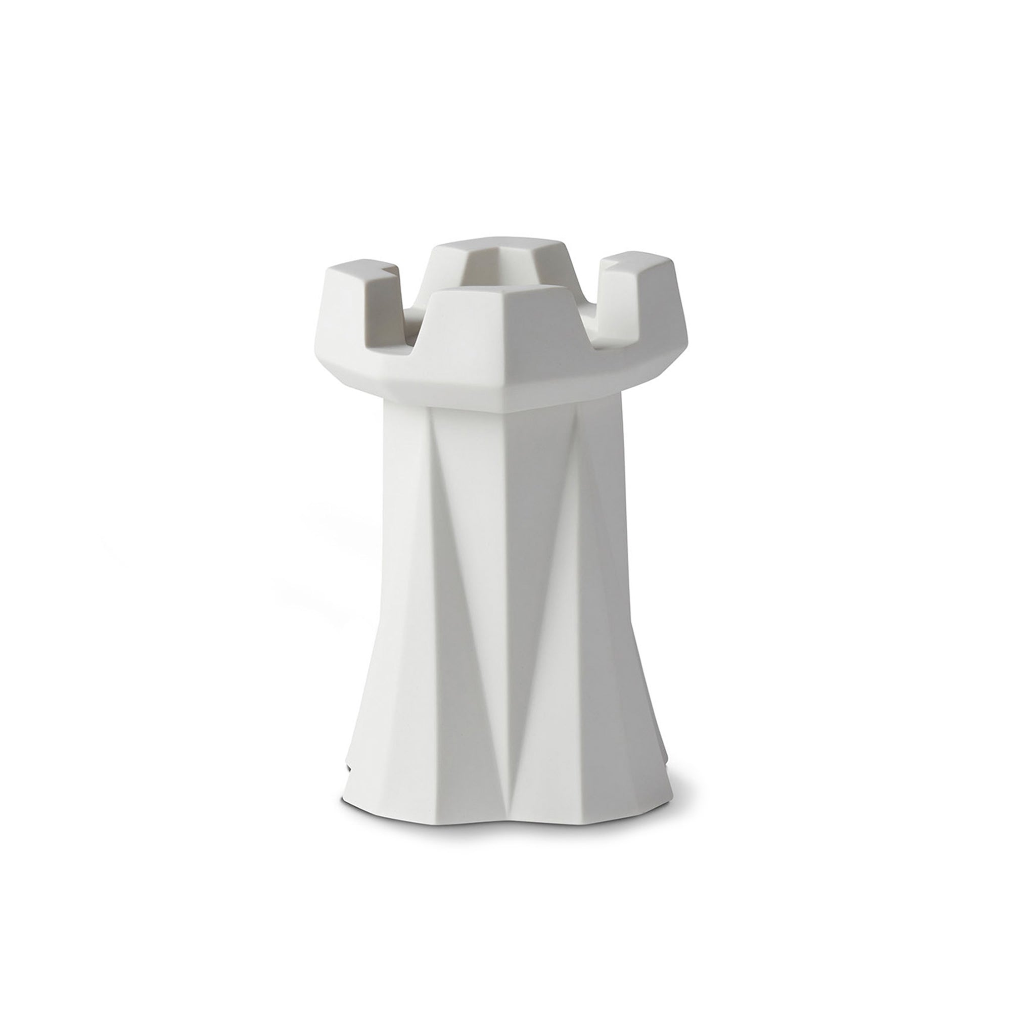 Handmade-Chess-Rook-Candle-Holder-Ivory-Porcelain-Sustainable-18cm-ETUGENE
