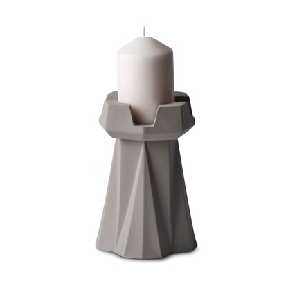 Handmade-Chess-Rook-Candle-Holder-Rock-Porcelain-Sustainable-18cm-Candle-ETUGENE