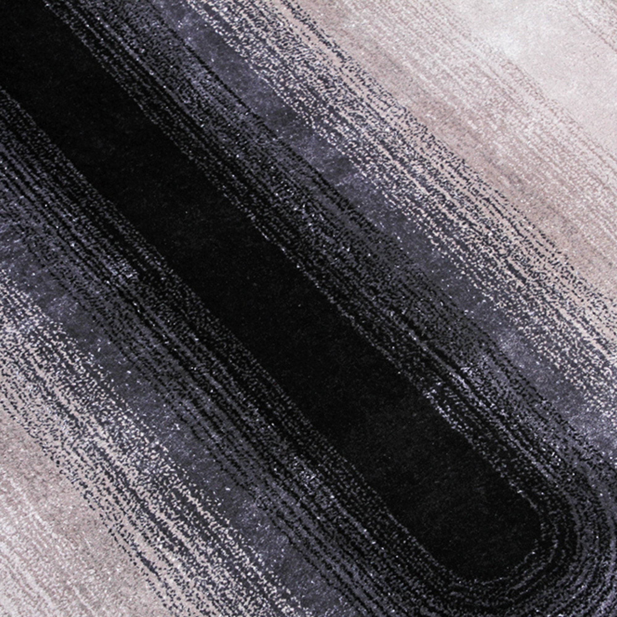 Handmade Wool Rug Tuft Weaving, Sustainable Contemporary Carpet, Back &amp; Grey Overlapping Oval Shapes, Irregular Shape, Custom Made On-Demand in Turkiye_ETUGENE_Geo-005-A-Motifs