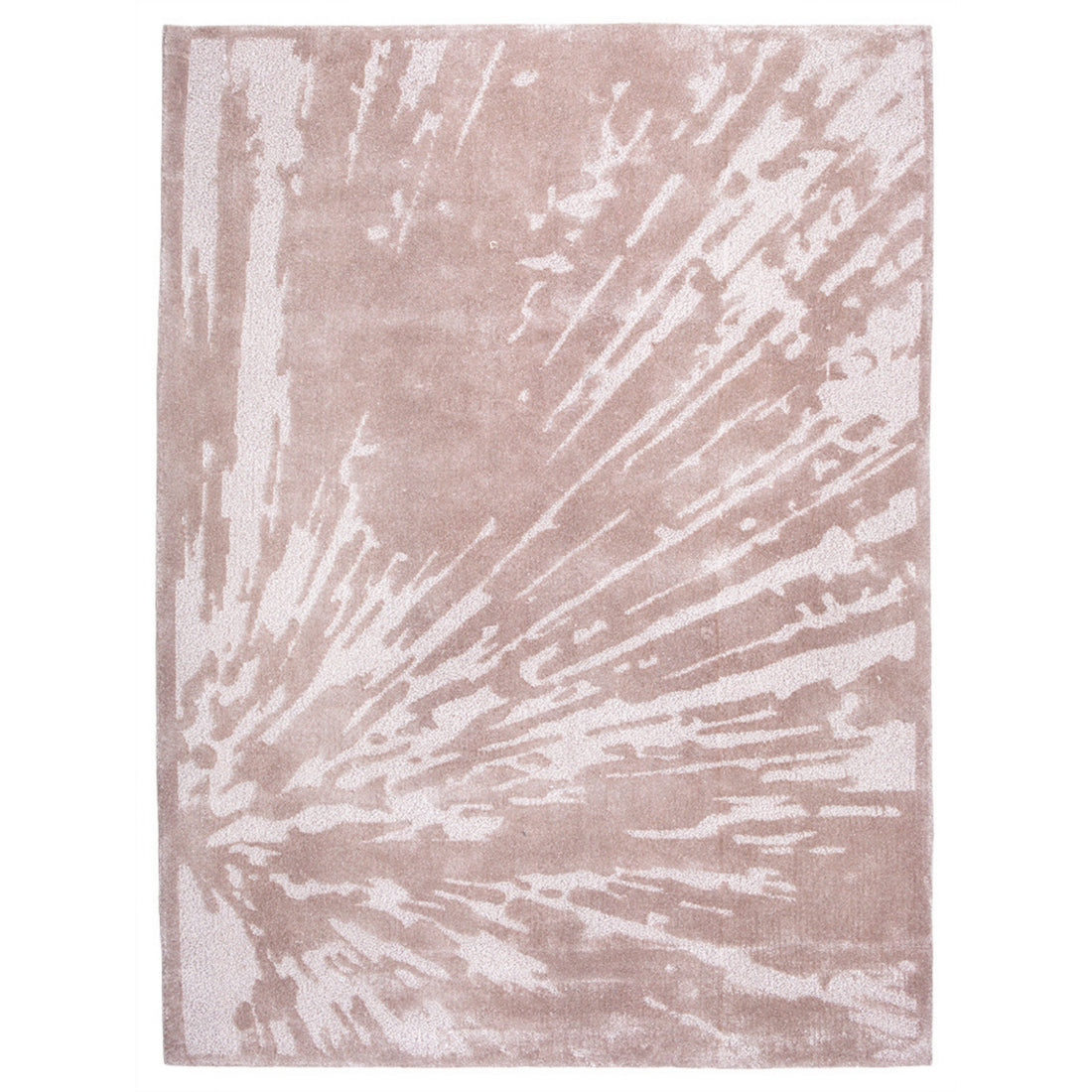 Handmade Wool Rug Tuft Weaving, Sustainable Contemporary Carpet, Beige Projection Design, Rectangular Shape, Custom Made On-Demand in Turkiye_ETUGENE_Tissues-004-Beige