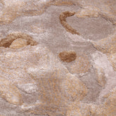 Handmade Wool Rug Tuft Weaving, Sustainable Contemporary Carpet, Beige Rock Shape, Irregular Shape, Custom Made On-Demand in Turkiye_ETUGENE_Rock-001-B-Motifs