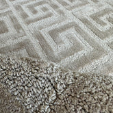 Handmade Wool Rug Tuft Weaving, Sustainable Contemporary Carpet, Beige Square Design, Rectangular Shape, Custom Made On-Demand in Turkiye_ETUGENE_Parquet-003-B-D-3-Tuft
