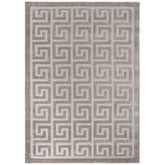 Handmade Wool Rug Tuft Weaving, Sustainable Contemporary Carpet, Beige Square Design, Rectangular Shape, Custom Made On-Demand in Turkiye_ETUGENE_Parquet-003-B-D-3