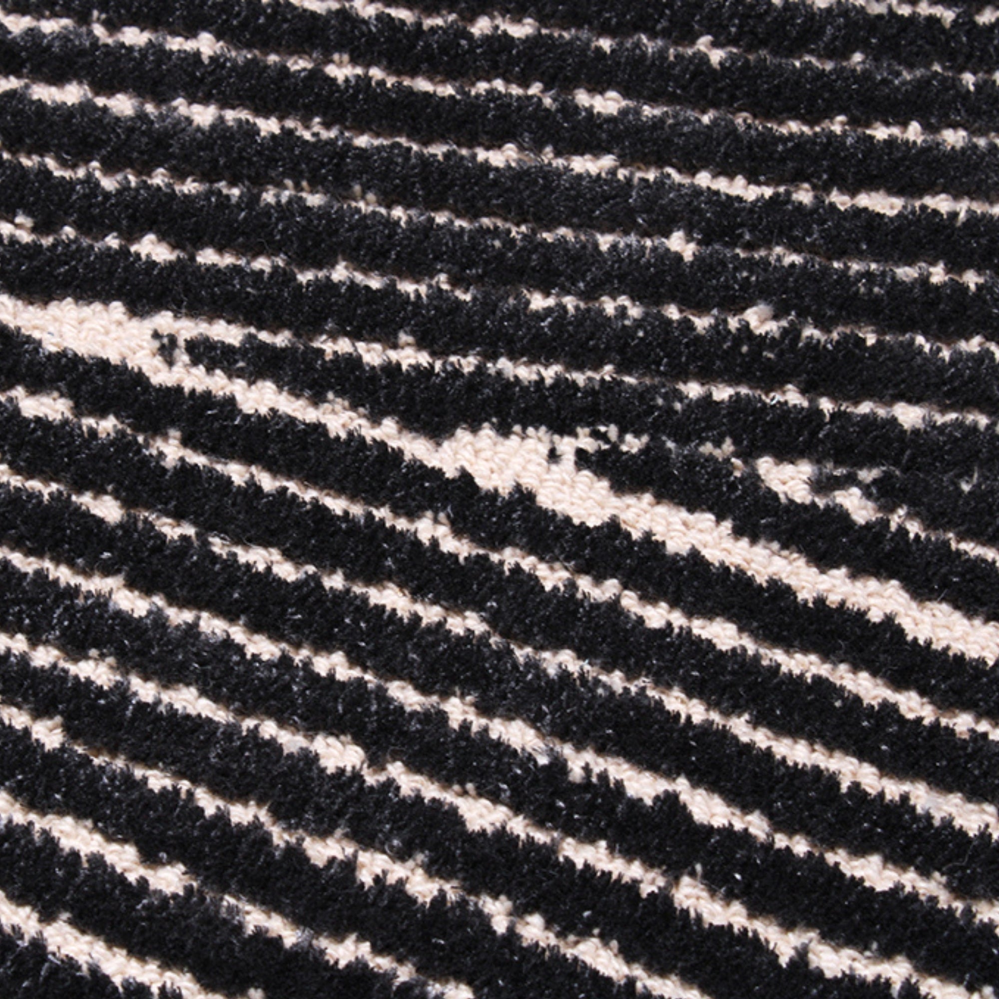 Handmade Wool Rug Tuft Weaving, Sustainable Contemporary Carpet, Black &amp; White Curves, Rectangular Shape, Custom Made On-Demand in Turkiye_ETUGENE_Trace-005-A-Design