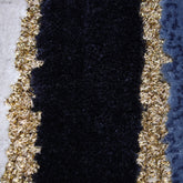 Handmade Wool Rug Tuft Weaving, Sustainable Contemporary Carpet, Blue Grey Pleat Design, Irregular Shape, Custom Made On-Demand in Turkiye_ETUGENE_Pleat-003-VX-Motifs