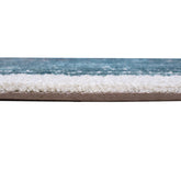 Handmade Wool Rug Tuft Weaving, Sustainable Contemporary Carpet, Bold Blue Rings, Round Shape, Custom Made On-Demand in Turkiye_ETUGENE_Helix-001-J-Height