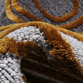 Handmade Wool Rug Tuft Weaving, Sustainable Contemporary Carpet, Bold Rings, Round Shape, Custom Made On-Demand in Turkiye_ETUGENE_Helix-001-F-Tuft