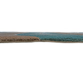 Handmade Wool Rug Tuft Weaving, Sustainable Contemporary Carpet, Brown & Green Bands, Irregular Shape, Custom Made On-Demand in Turkiye_ETUGENE_Geo-006-D-Height