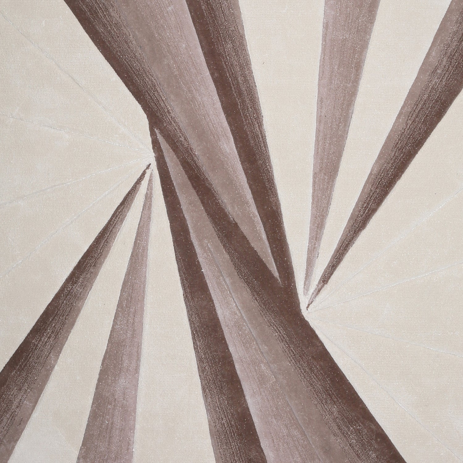 Handmade Wool Rug Tuft Weaving, Sustainable Contemporary Carpet, Brown Pleat Design, Irregular Shape, Custom Made On-Demand in Turkiye_ETUGENE_Pleat-001-B-Design