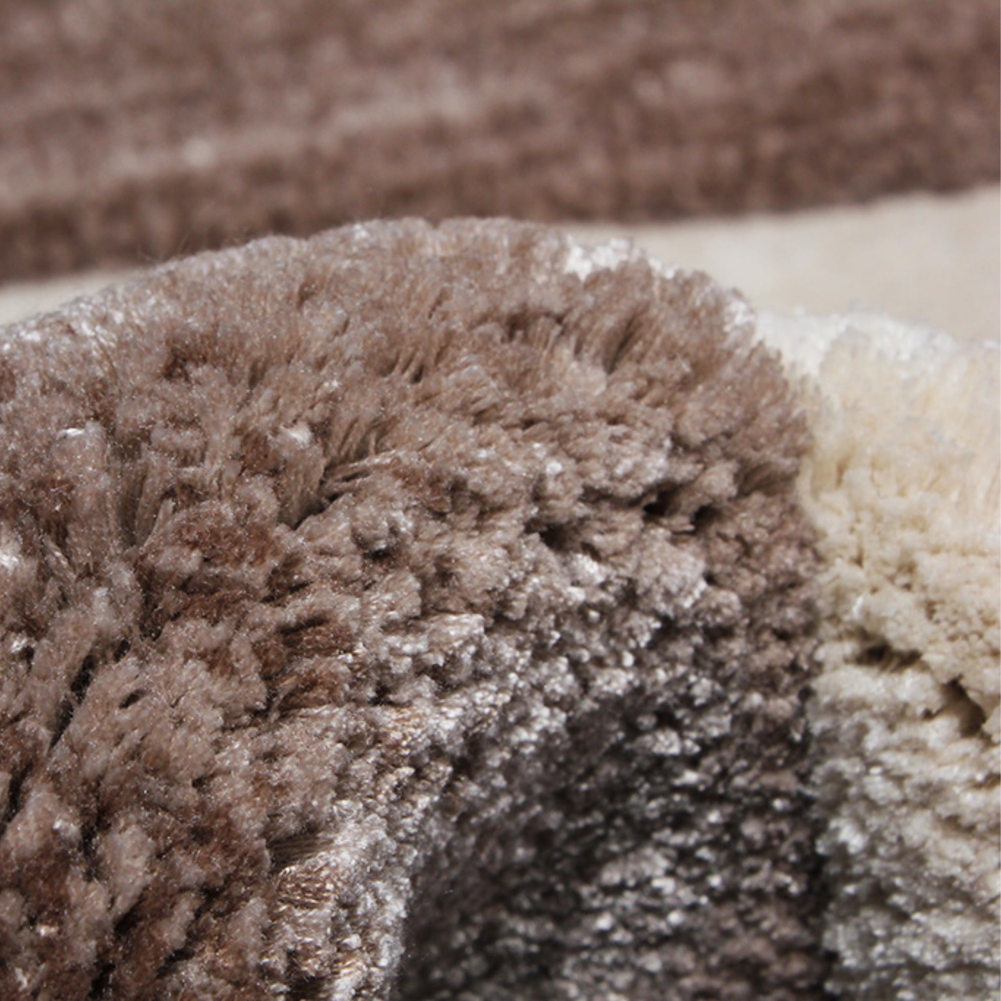 Handmade Wool Rug Tuft Weaving, Sustainable Contemporary Carpet, Brown Pleat Design, Irregular Shape, Custom Made On-Demand in Turkiye_ETUGENE_Pleat-001-B-Tuft