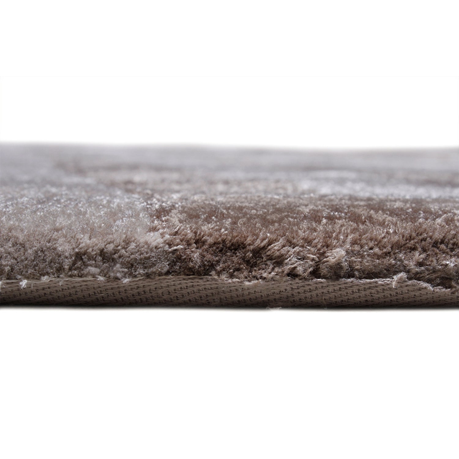 Handmade Wool Rug Tuft Weaving, Sustainable Contemporary Carpet, Brown Swirl Design, Irregular Shape, Custom Made On-Demand in Turkiye_ETUGENE_Weave-002-B-Height